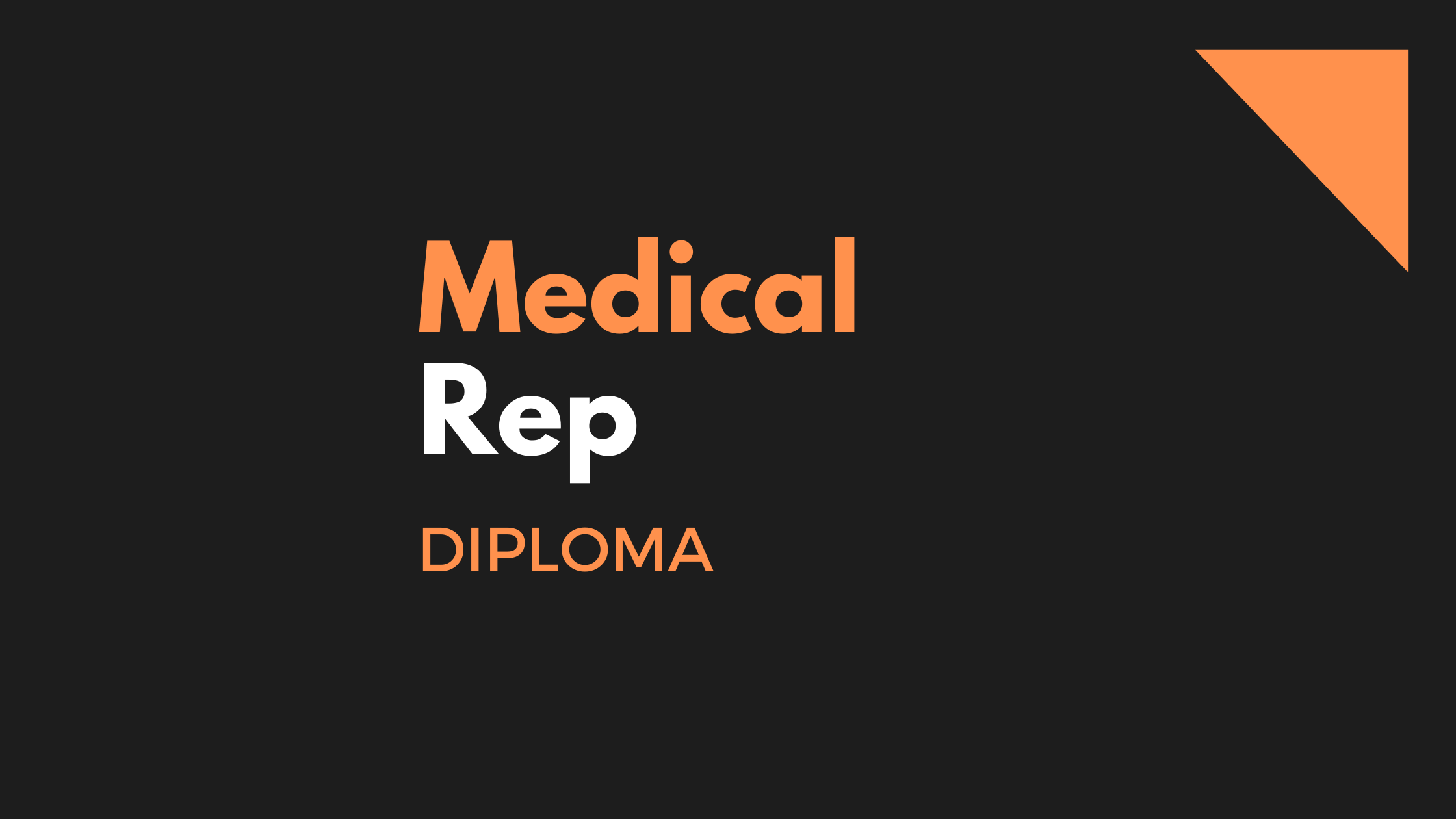 Professional Medical Representative Diploma